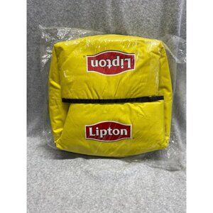 Lipton Pop Up Soft Sided Cooler w/Handles Open Top Advertising Promo Yellow New